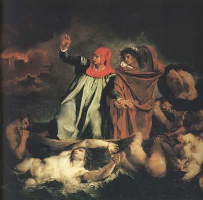 Eugene Delacroix Dante and Virgil in Hell (mk10) oil painting image